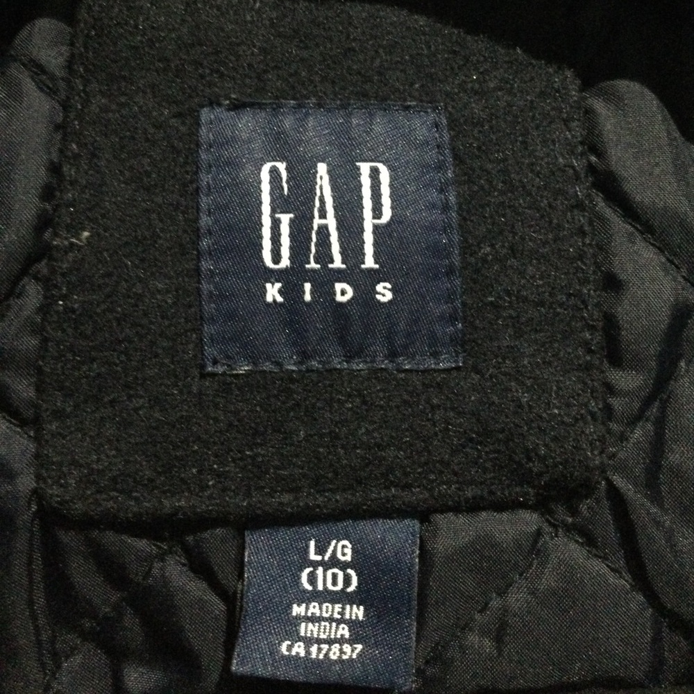 GAP Kids Vintage Black Winter Toggle Coat - Picture 2 of 5
